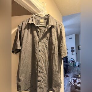 Volcom Men's Casual Gray Button Down Shirt